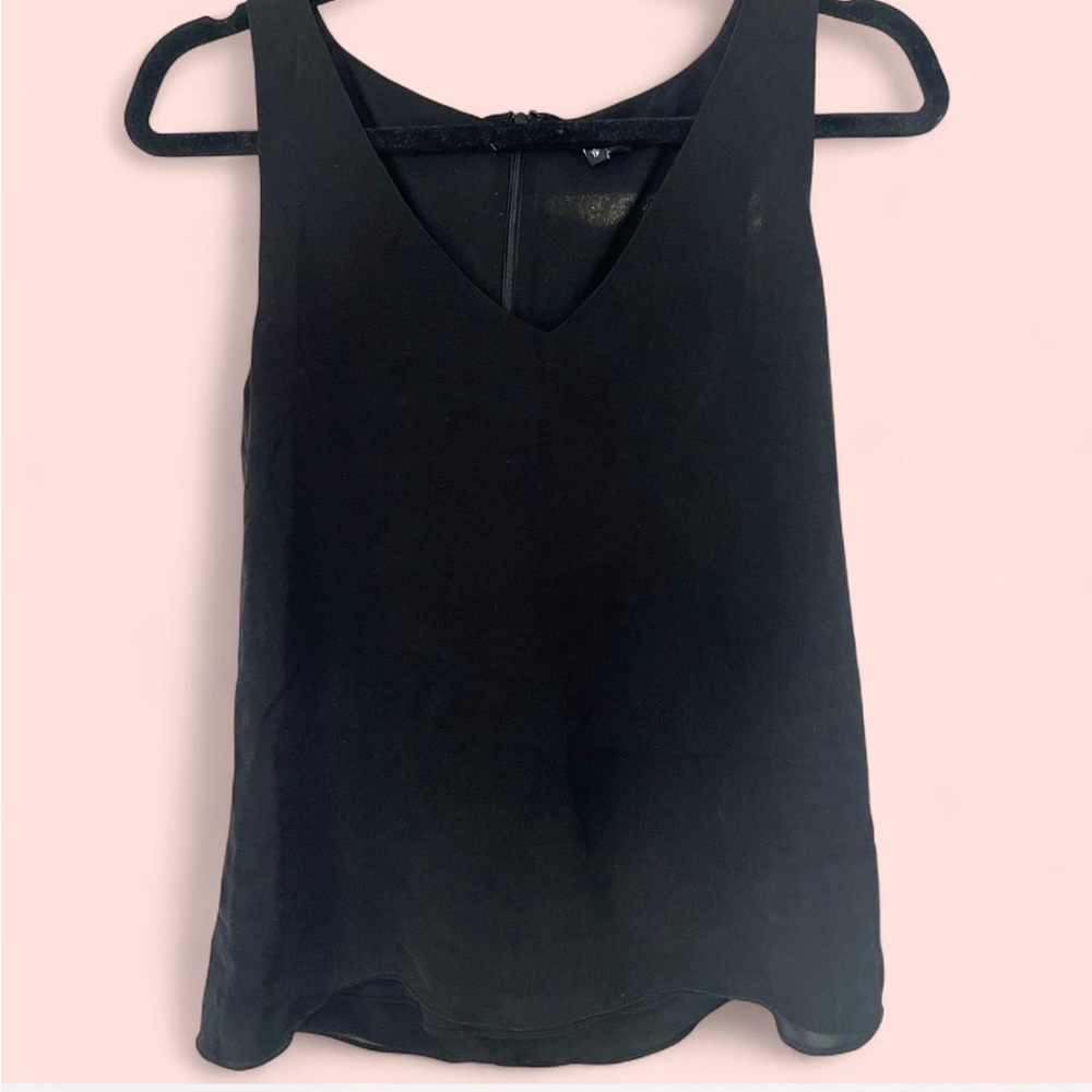 Theory Black V-Neck Tank Top